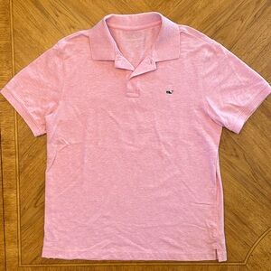 Vineyard Vines Golf Polo Shirt Whale Slim Fit Pink Short Sleeve Mens Size Medium